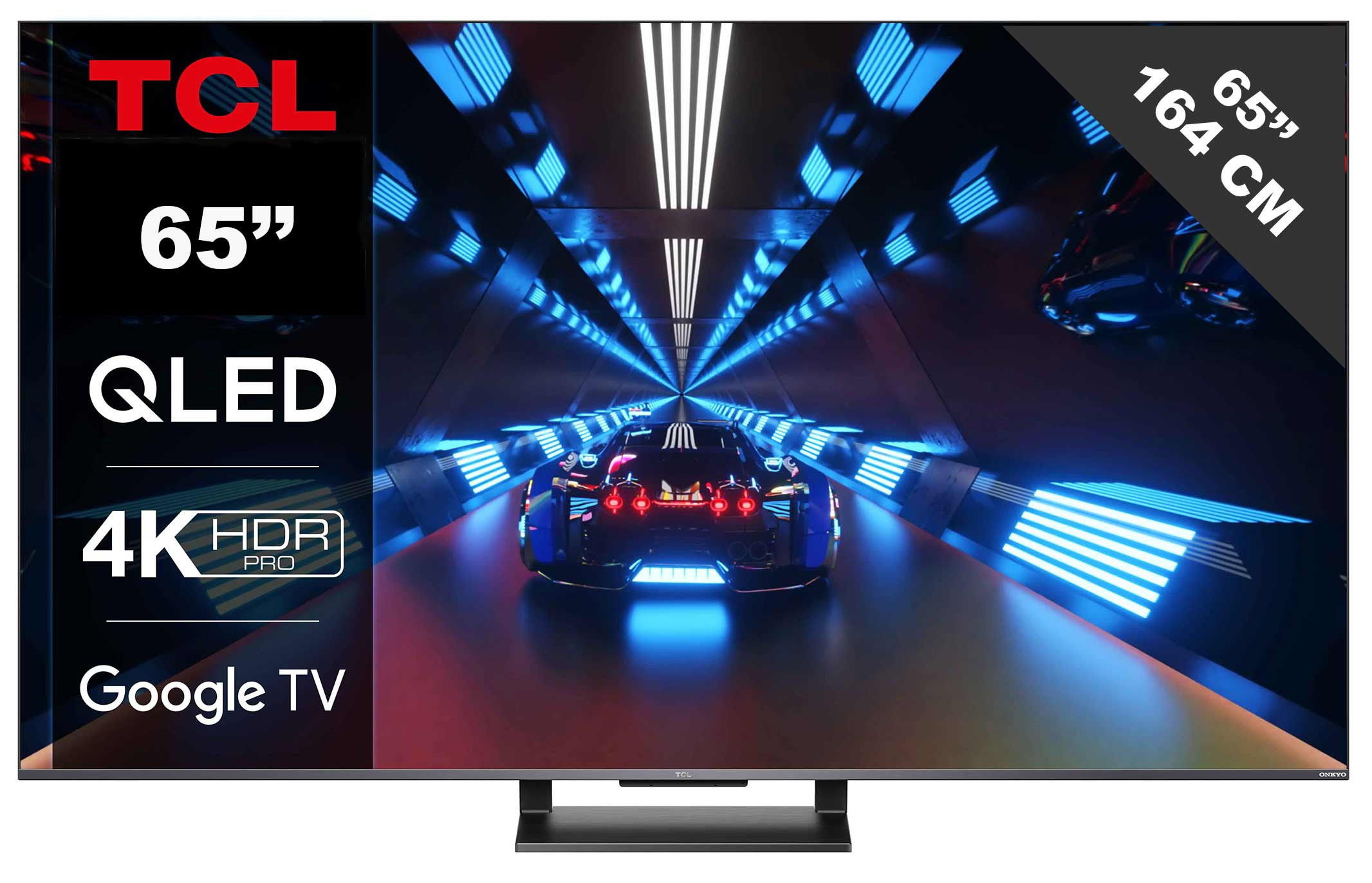 TCL  QLED 165CM 4K HDR PRO WI FI DOLBY ATMOS ONKYO HDMI 2.1 144HZ