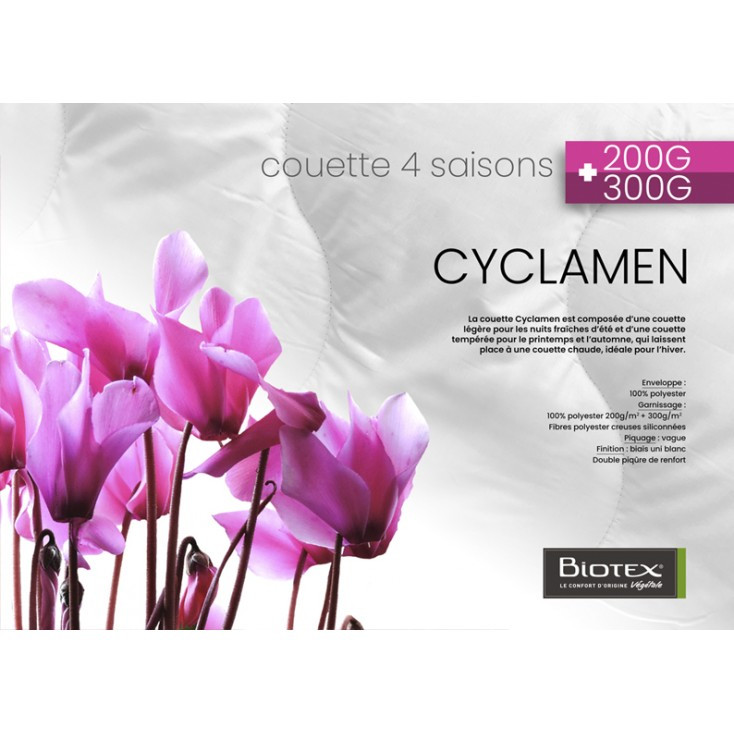 BIOTEX COUETTE 4 SAISONS CYCLAMEN 200G+300G  240X220