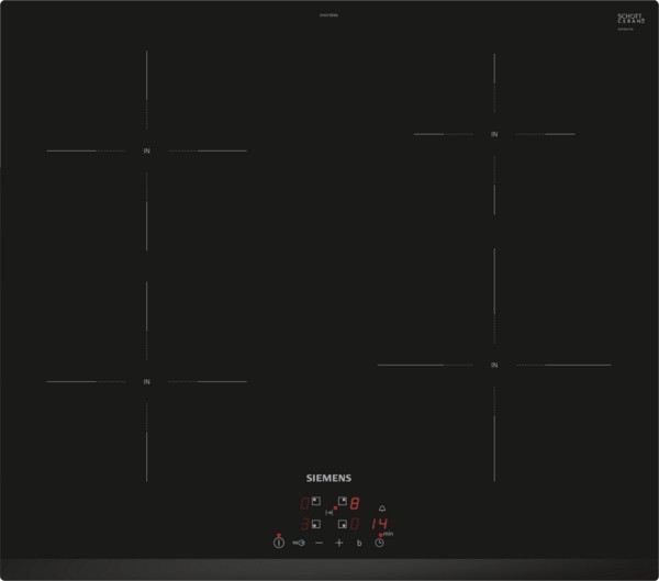 SIEMENS| TABLE INDUCTION, 60 CM, IQ100, NOIR, POWERINDUCTION, 4 FOYE