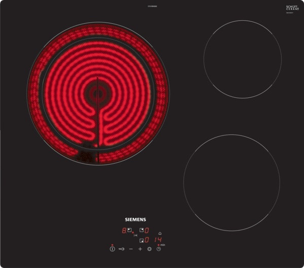 SIEMENS| TABLE VITROCERAMIQUE, 60 CM, IQ300, NOIR, TOUCHCONTROL AVEC