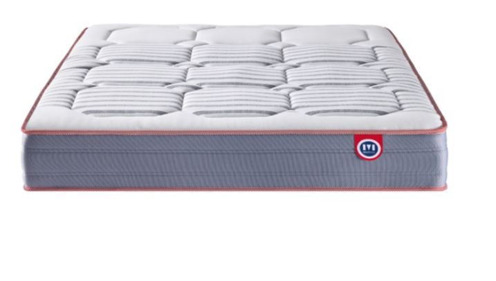 MERINOS  MARINIERE 2 MATELAS RESSORTS ENSACHES MEM.DE FORME 140X190